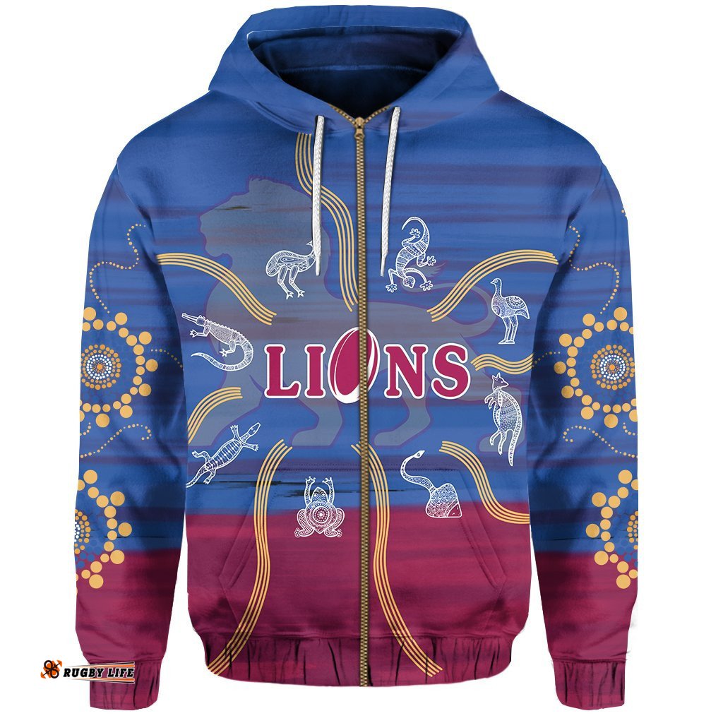 Brisbane Zip Hoodie Proud Lions Simple