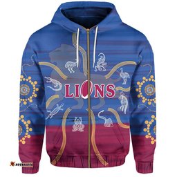 Brisbane Zip Hoodie Proud Lions Simple