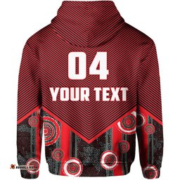 Custom Personalised ST.George Dragons Hoodie Aboriginal