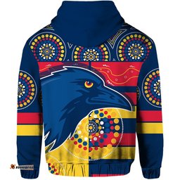 Custom Personalised Adelaide Hoodie Indigenous Crows 03