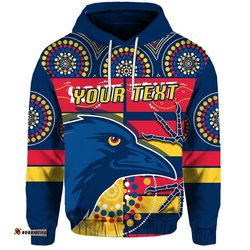 Custom Personalised Adelaide Hoodie Indigenous Crows 03
