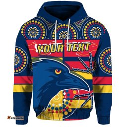 Custom Personalised Adelaide Hoodie Indigenous Crows 03