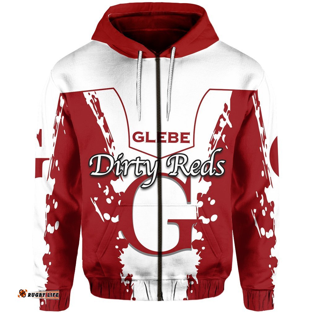 Custom Personalised Glebe District Rugby Zip Hoodie
