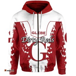 Custom Personalised Glebe District Rugby Zip Hoodie