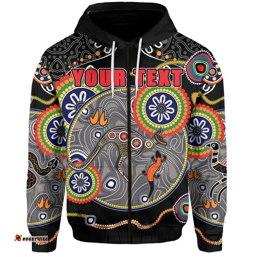 Custom Personalised All Stars Zip Hoodie Special Indigenous Australia