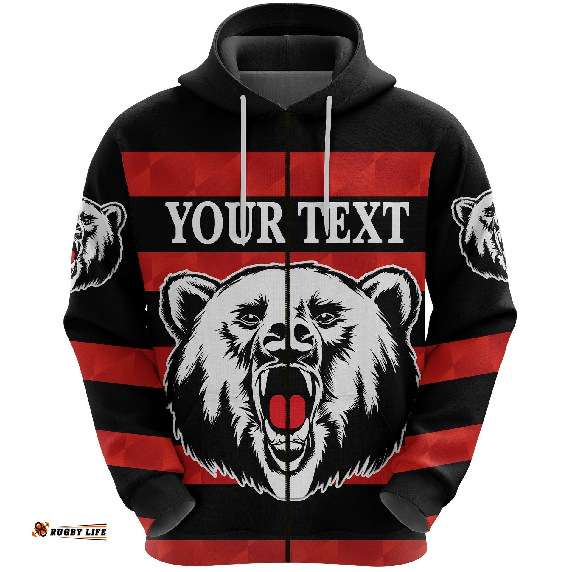 Custom Personalised North Sydney Zip Hoodie The Bears Simple Style