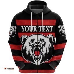 Custom Personalised North Sydney Zip Hoodie The Bears Simple Style