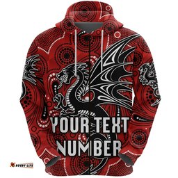Custom Personalised St. George Dragons Zip Hoodie Simple Indigenous