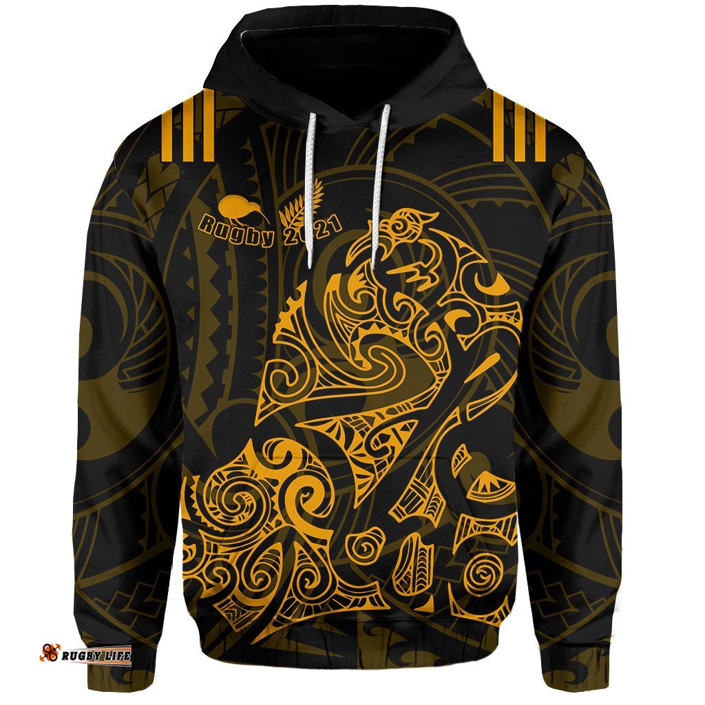 Aotearoa Super Rugby Hoodie Maori Kiwi Golden