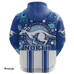 Custom Personalised Melbourne Zip Hoodie Indigenous North Kangaroos