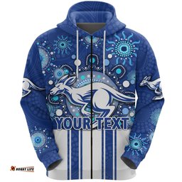 Custom Personalised Melbourne Zip Hoodie Indigenous North Kangaroos
