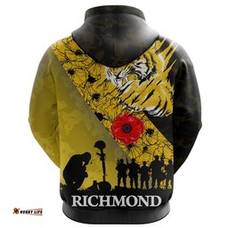 Richmond Tigers Zip Hoodie ANZAC Day