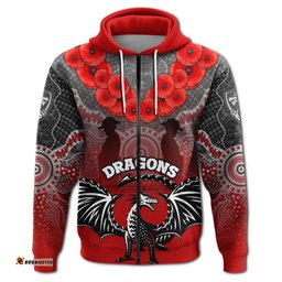 Dragons Zip Hoodie St. George ANZAC Day