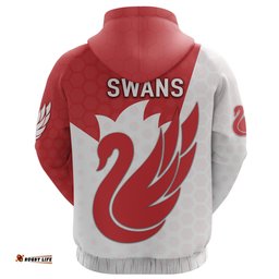 Custom Personalised Sydney Zip Hoodie Swans