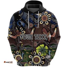 Custom Personalised Indigenous Zip Hoodie All Stars Ethnic Style