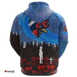 Custom Personalised Sydney Roosters Aboriginal Zip Hoodie Prairie Style