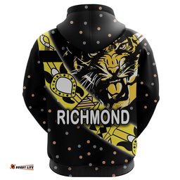 Custom Personalised Richmond Zip Hoodie Tigers Dotted