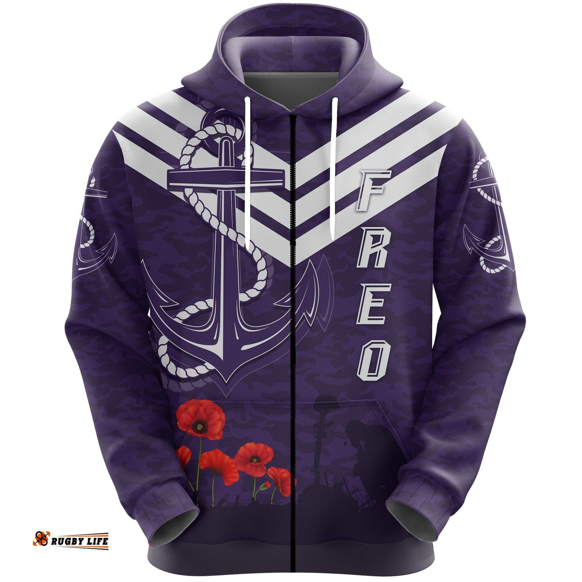 Fremantle Zip Hoodie Freo ANZAC Day