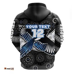 Custom Personalised Magpies Zip Hoodie Collingwood Special Version