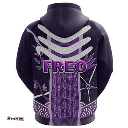 Custom Personalised Fremantle Zip Hoodie Dockers Simple Indigenous Freo