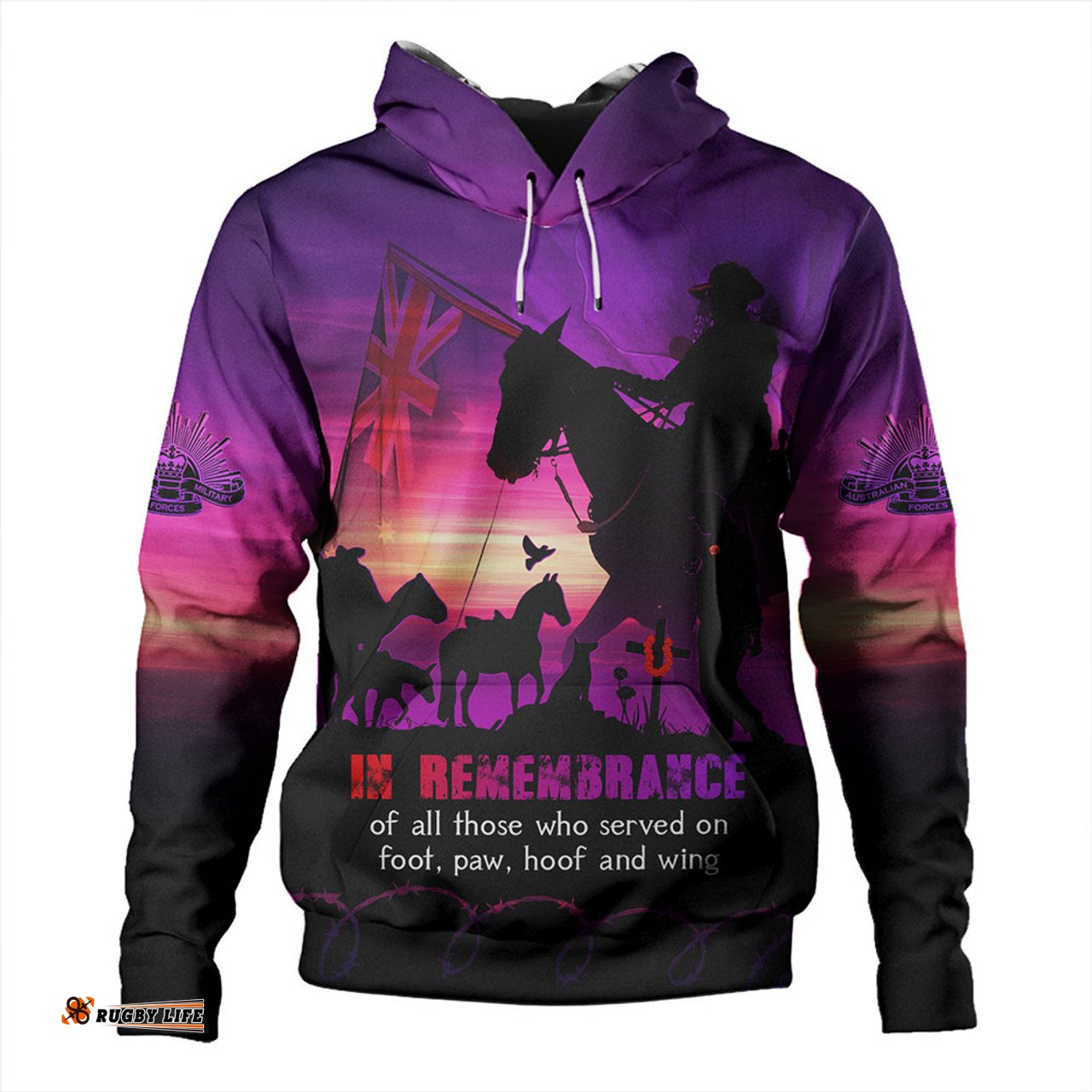 Amazing Aussie Australia Anzac Day In Honour Of All Who Served Hoodie