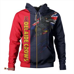 Amazing Aussie Adelaide Crows Burning Passion Of Power Scratch Style Hoodie