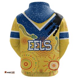 Custom Personalised Parramatta Eels Zip Hoodie Ethnic Style