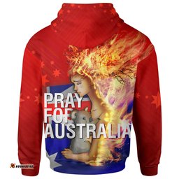 Zip Up Hoodie Pray for Australia Bushfire Hoodie Unisex