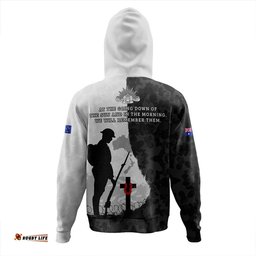 Amazing Aussie Australia Anzac Day Lest We Forget Black Grunge Style Hoodie