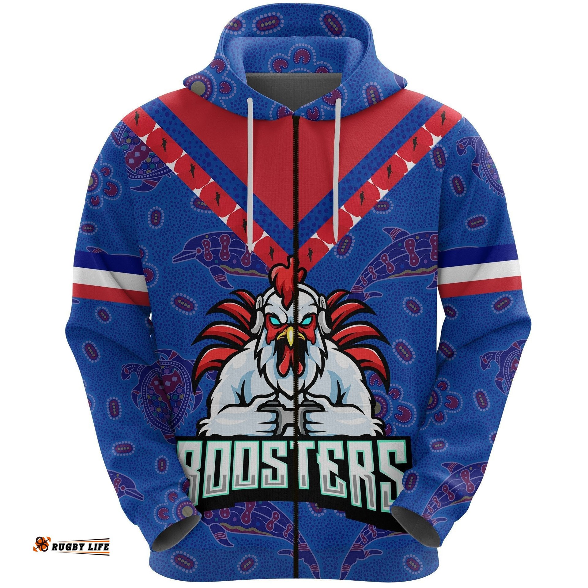 Sydney Roosters Indigenous ANZAC Zip Hoodie Prairie Style