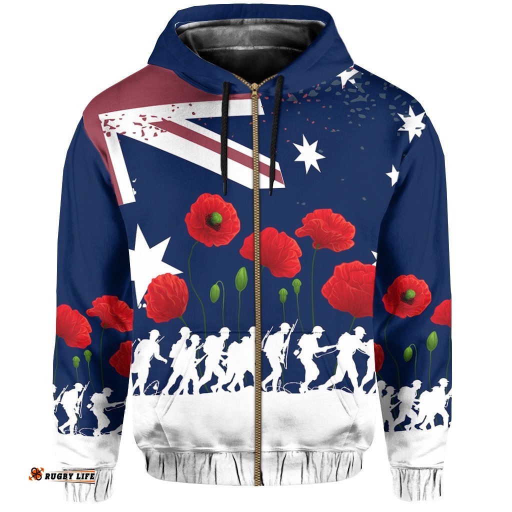 ANZAC Day Zip Hoodie