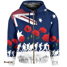 ANZAC Day Zip Hoodie
