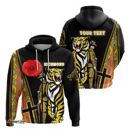 Custom Personalised Richmond Premier Zip Hoodie Tiger And Soldiers