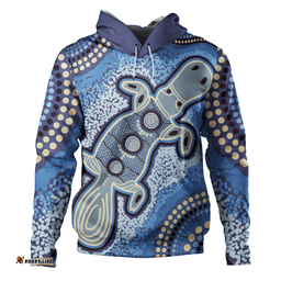 Amazing Aussie Australia Aboriginal Platypus Aboriginal Dot Painting Hoodie