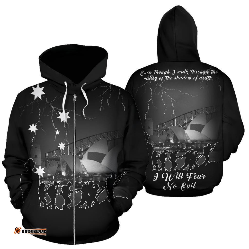Zip Up Hoodie, ANZAC Day Zipper Hoodie Lest We Forget Unisex