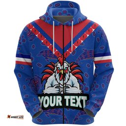 Custom Personalised Sydney Roosters Indigenous ANZAC Zip Hoodie Prairie Style