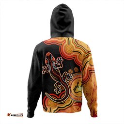 Amazing Aussie Australia Aboriginal Lizard Dreaming Outback Orange Hoodie