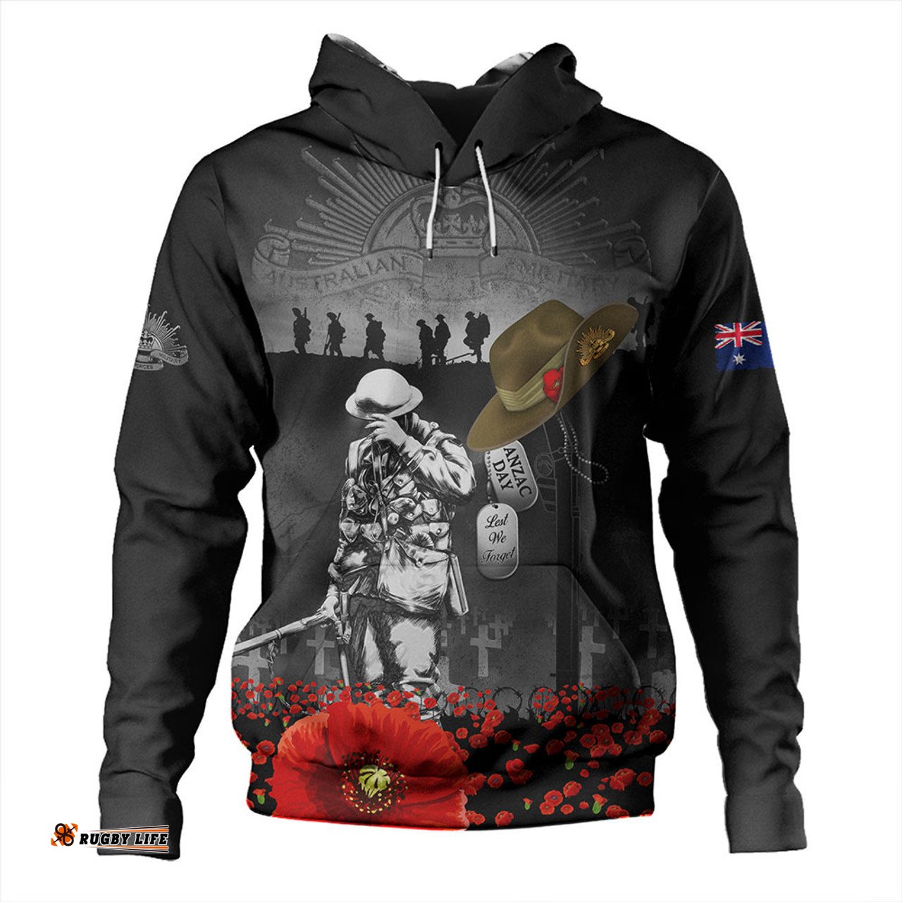 Amazing Aussie Australia Anzac Day Australian Army Memorial Hoodie