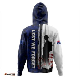 Amazing Aussie Australia Spirit Of Remembrance Day Lest We Forget Blue Hoodie
