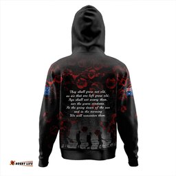 Amazing Aussie Australia Anzac Day Poppy Pride Honoring The Fallen Hoodie