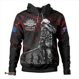 Amazing Aussie Australia Anzac Day Poppy Pride Honoring The Fallen Hoodie