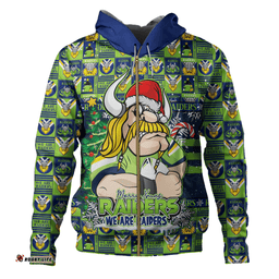 Amazing Aussie Canberra Raiders Merry Ugly Christmas Comic Style Hoodie