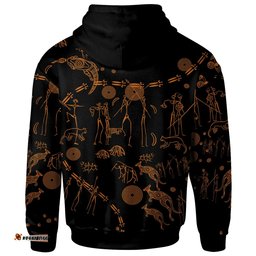 Amazing Aussie Australia Zip up The Life Of Aboriginal Inspired Hoodie
