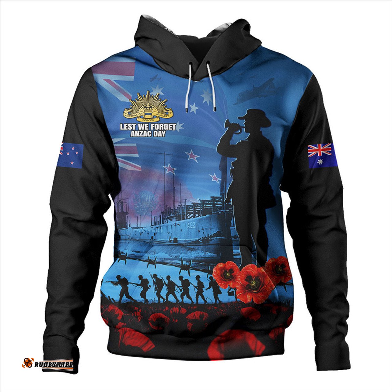 Amazing Aussie Australia Sailing Into History The ANZAC Spirit Hoodie