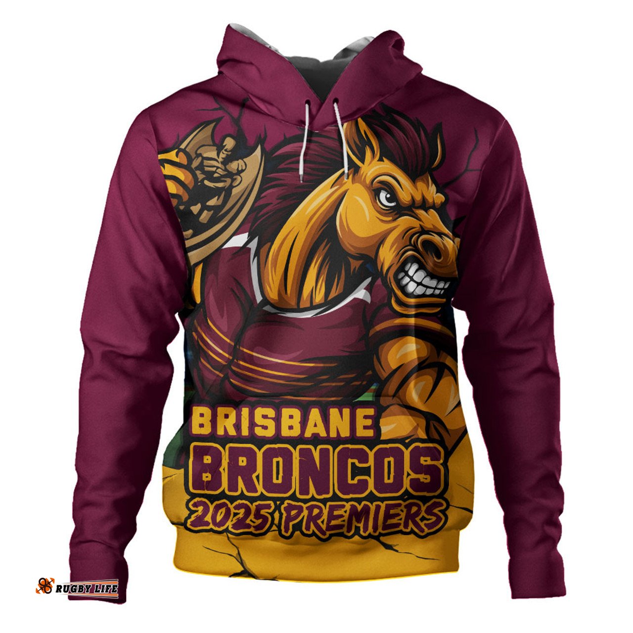 Amazing Aussie Brisbane Broncos Unleash Power In The Ultimate Battle Hoodie