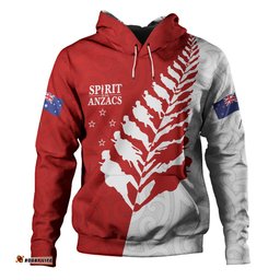 Amazing Aussie Australia New Zealand Anzac Day Custom Spirit Of The Anzacs Hoodie