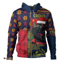 Amazing Aussie Adelaide Crows Merry Christmas Knit Style Festive Spirit Hoodie