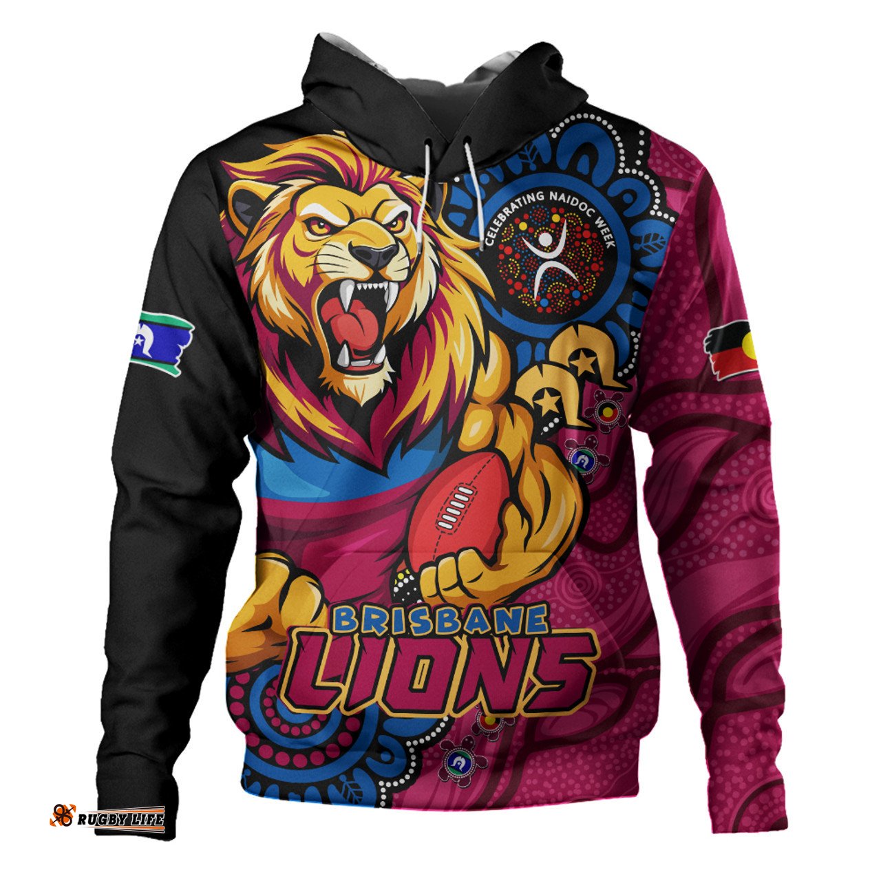 Amazing Aussie Brisbane Lions Power Through Generations NAIDOC Edition Hoodie