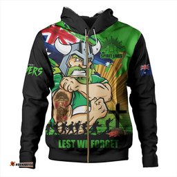 Amazing Aussie Canberra Raiders Fearless ANZAC Defender Hoodie