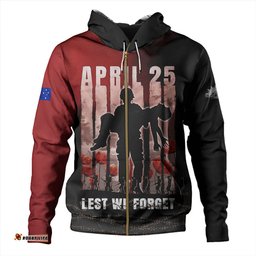 Amazing Aussie Australia Anzac Day Lest We Forget The Sacrifice Of Soldiers Hoodie